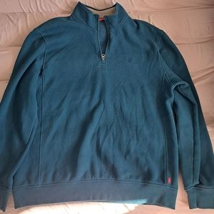 Blue Izod Fleece Pullover, Size Large, Dark Blue